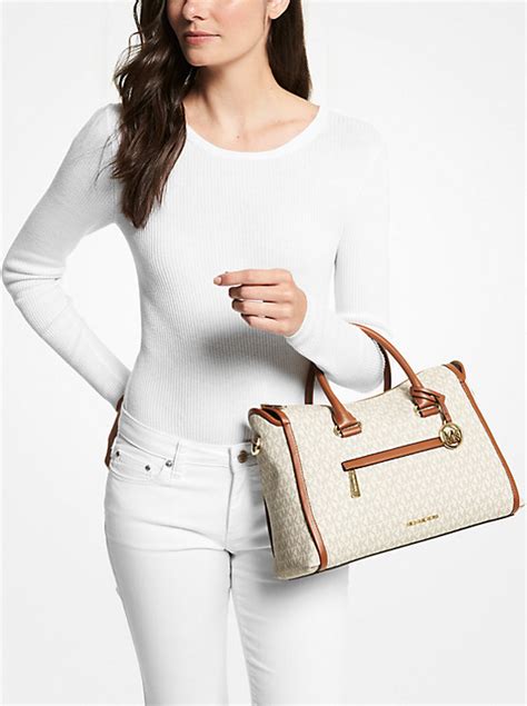 grey satchel michael kors|Michael Kors carine large satchel.